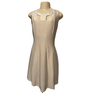 En Focus Studio Chevron Fit & Flare Dress Sz 6 Multicolor